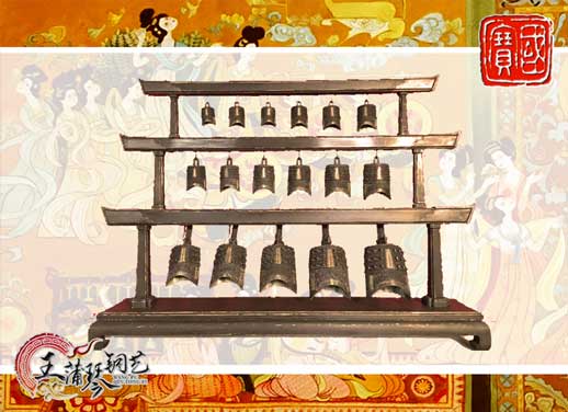 山東客戶定制17件古編鐘，迎賓編鐘古樂
