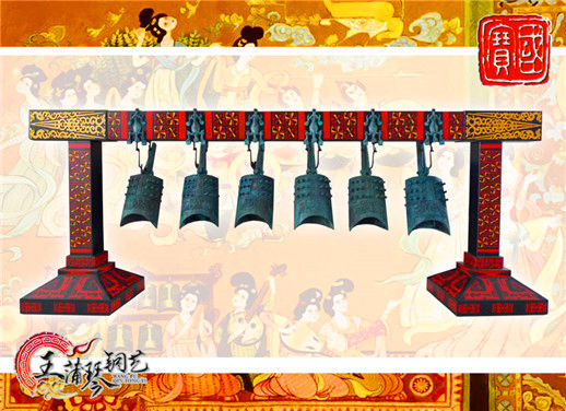 6件套仿古編鐘，小型特色樂器，民樂混音配套