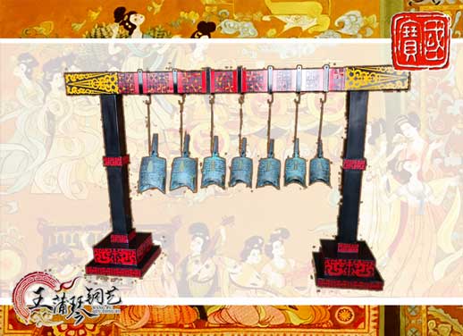 7件編鐘，觀賞裝飾編鐘，可發(fā)音編鐘
